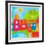A Group of Houses in a Country Setting-null-Framed Giclee Print