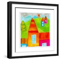 A Group of Houses-null-Framed Giclee Print