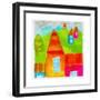 A Group of Houses-null-Framed Giclee Print