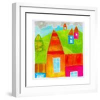 A Group of Houses-null-Framed Giclee Print