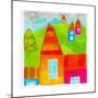 A Group of Houses-null-Mounted Giclee Print