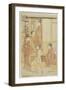 A Group of Ladies on a Veranda, C. 1780-1795-Katsukawa Shunsho-Framed Giclee Print