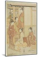 A Group of Ladies on a Veranda, C. 1780-1795-Katsukawa Shunsho-Mounted Giclee Print