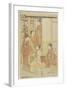 A Group of Ladies on a Veranda, C. 1780-1795-Katsukawa Shunsho-Framed Giclee Print