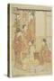 A Group of Ladies on a Veranda, C. 1780-1795-Katsukawa Shunsho-Stretched Canvas