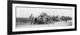 A Group of Light Tanks, Soissons, France, 1918-null-Framed Giclee Print