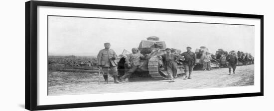 A Group of Light Tanks, Soissons, France, 1918-null-Framed Giclee Print