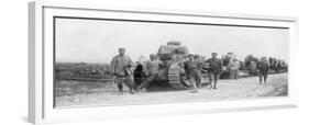 A Group of Light Tanks, Soissons, France, 1918-null-Framed Giclee Print