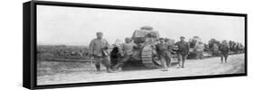 A Group of Light Tanks, Soissons, France, 1918-null-Framed Stretched Canvas