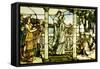 A Group of Maidens, with a Lake Scene in the Background-Tiffany Studios-Framed Stretched Canvas