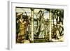 A Group of Maidens, with a Lake Scene in the Background-Tiffany Studios-Framed Giclee Print