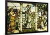 A Group of Maidens, with a Lake Scene in the Background-Tiffany Studios-Framed Giclee Print