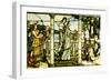 A Group of Maidens, with a Lake Scene in the Background-Tiffany Studios-Framed Giclee Print