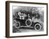 A Group of Men and Women Taking an Outing in a 1907 Mercedes, 1908-null-Framed Photographic Print