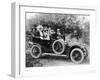 A Group of Men and Women Taking an Outing in a 1907 Mercedes, 1908-null-Framed Photographic Print