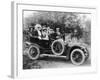 A Group of Men and Women Taking an Outing in a 1907 Mercedes, 1908-null-Framed Photographic Print