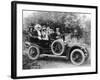 A Group of Men and Women Taking an Outing in a 1907 Mercedes, 1908-null-Framed Photographic Print