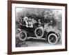 A Group of Men and Women Taking an Outing in a 1907 Mercedes, 1908-null-Framed Photographic Print