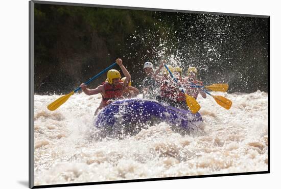 A GROUP OF MEN AND Women, WITH A Guide, WHITE WATER RAFTING ON THE PATATE River, ECUADOR-Ammit Jack-Mounted Photographic Print