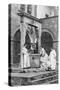 A Group of Monks at the Monastery of Monte Oliveto Maggiore, Italy, 1922-null-Stretched Canvas