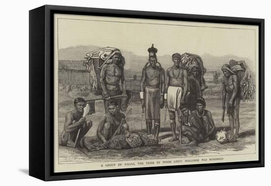 A Group of Nagas, the Tribe by Whom Lieutenant Holcombe Was Murdered-null-Framed Stretched Canvas