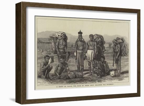 A Group of Nagas, the Tribe by Whom Lieutenant Holcombe Was Murdered-null-Framed Giclee Print