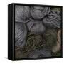 A Group of Navy Blue and Black Yarn - Dark Wool with Many Kind of Fiber Stick Together-Chutinun Arunwiwatkul-Framed Stretched Canvas