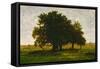 A group of oaktrees, Apremont, France. 1855 Canvas, 63,5 x 99,5 cm R. F. 1447.-Theodore Rousseau-Framed Stretched Canvas