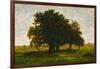 A group of oaktrees, Apremont, France. 1855 Canvas, 63,5 x 99,5 cm R. F. 1447.-Theodore Rousseau-Framed Giclee Print