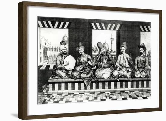 A Group of Oriental Musicians-null-Framed Giclee Print