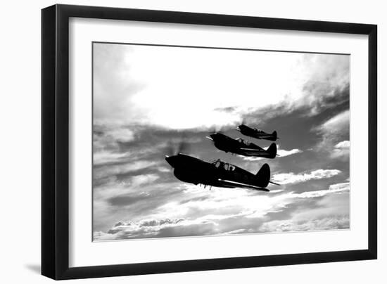 A Group of P-40 Warhawks Fly in Formation Near Nampa, Idaho-null-Framed Photographic Print