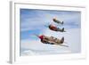 A Group of P-40 Warhawks Fly in Formation Near Nampa, Idaho-null-Framed Photographic Print