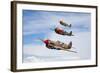 A Group of P-40 Warhawks Fly in Formation Near Nampa, Idaho-null-Framed Photographic Print