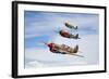 A Group of P-40 Warhawks Fly in Formation Near Nampa, Idaho-null-Framed Photographic Print