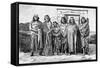 A Group of Patagonians, Argentina, 1895-null-Framed Stretched Canvas