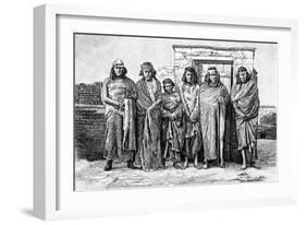 A Group of Patagonians, Argentina, 1895-null-Framed Giclee Print