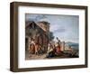 A Group of Peasants before the Tabernacle with the Standing Madonna Statue, C1750-Giuseppe Zais-Framed Giclee Print