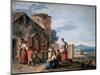 A Group of Peasants before the Tabernacle with the Standing Madonna Statue, C1750-Giuseppe Zais-Mounted Giclee Print
