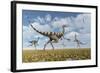 A Group of Pelecanimimus Dinosaurs Chasing Dragonflies-Stocktrek Images-Framed Art Print