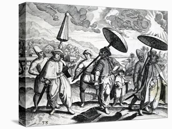 A Group of People from 'India Orientalis', 1598-Theodore de Bry-Stretched Canvas