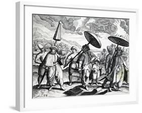 A Group of People from 'India Orientalis', 1598-Theodore de Bry-Framed Giclee Print