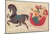 A Group of People in a One-Horse Open Sleigh-Beverly Johnston-Mounted Giclee Print