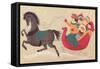 A Group of People in a One-Horse Open Sleigh-Beverly Johnston-Framed Stretched Canvas