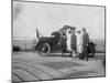 A Group of People in Front of their Car at the Seaside, C1920s-null-Mounted Giclee Print