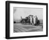 A Group of People in Front of their Car at the Seaside, C1920s-null-Framed Giclee Print