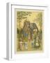 A Group of People in London Zoo Picture Beside an Elephant Giving Rides-Thomas Crane-Framed Giclee Print