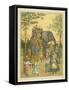 A Group of People in London Zoo Picture Beside an Elephant Giving Rides-Thomas Crane-Framed Stretched Canvas