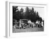 A Group of People on an Outing with their Cars, C1929-C1930-null-Framed Photographic Print