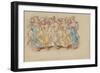 A Group of Pigs Dancing in a Line-null-Framed Giclee Print