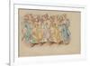 A Group of Pigs Dancing in a Line-null-Framed Giclee Print